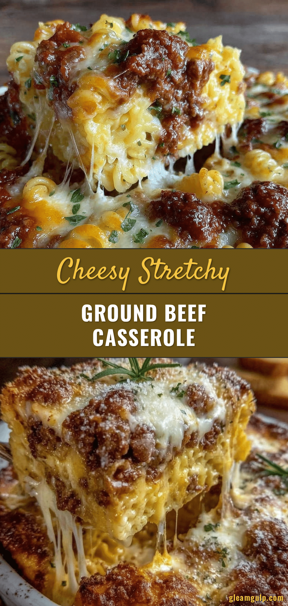 cheesy ground beef casserole recipe