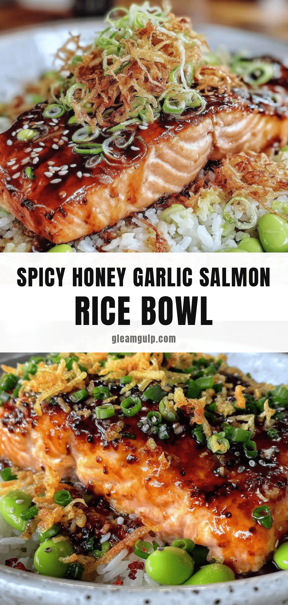 chili oil honey garlic salmon rice bowl recipe