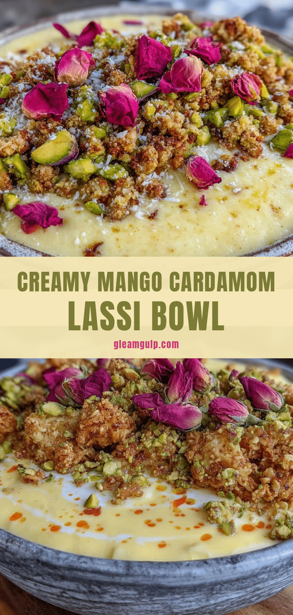 creamy mango cardamom lassi smoothie bowl recipe