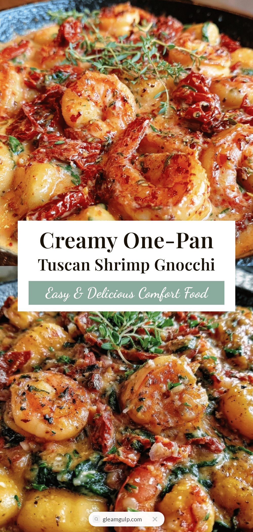 Creamy One-Pan Tuscan Butter Gnocchi with Shrimp recipe