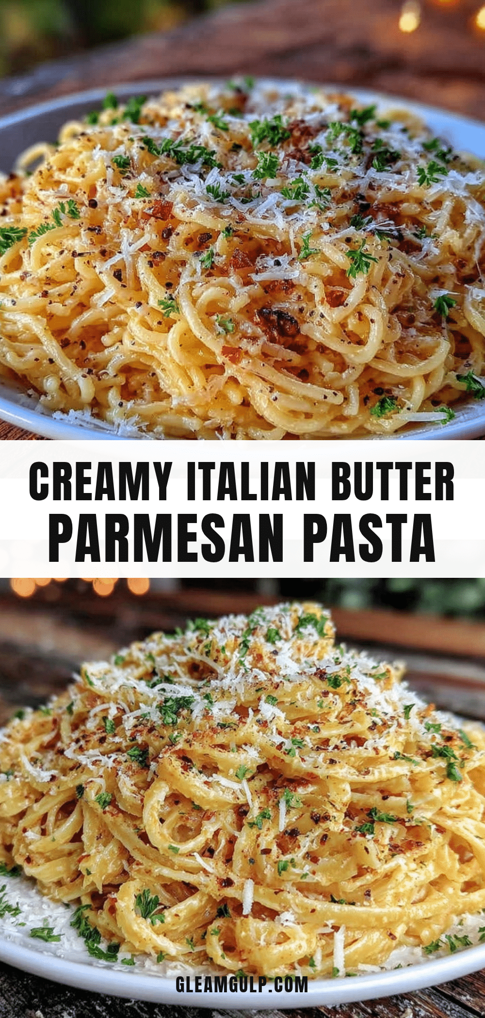 creamy pasta with butter and Parmesan recipe