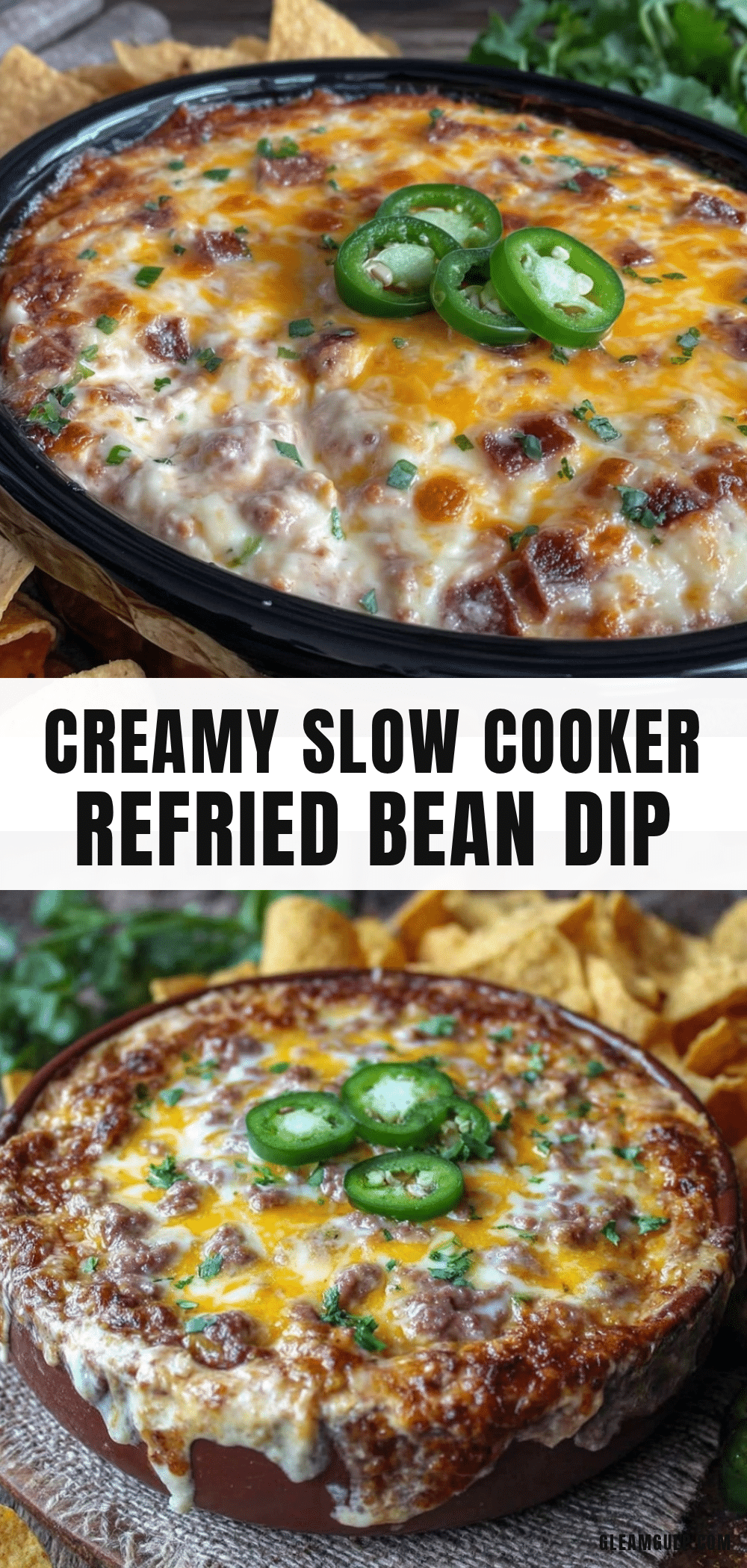 creamy refried bean dip with cheese recipe