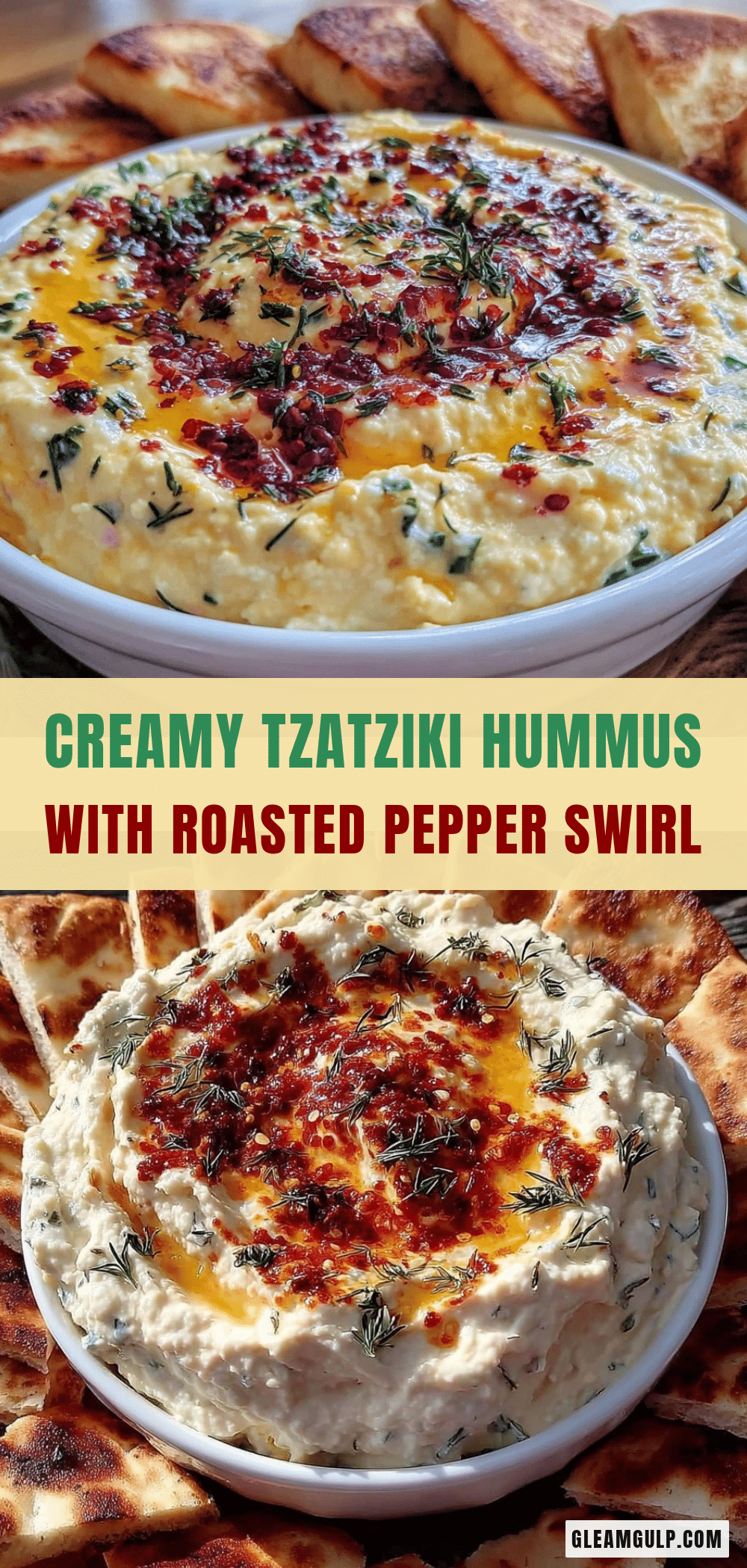 creamy tzatziki hummus dip recipe