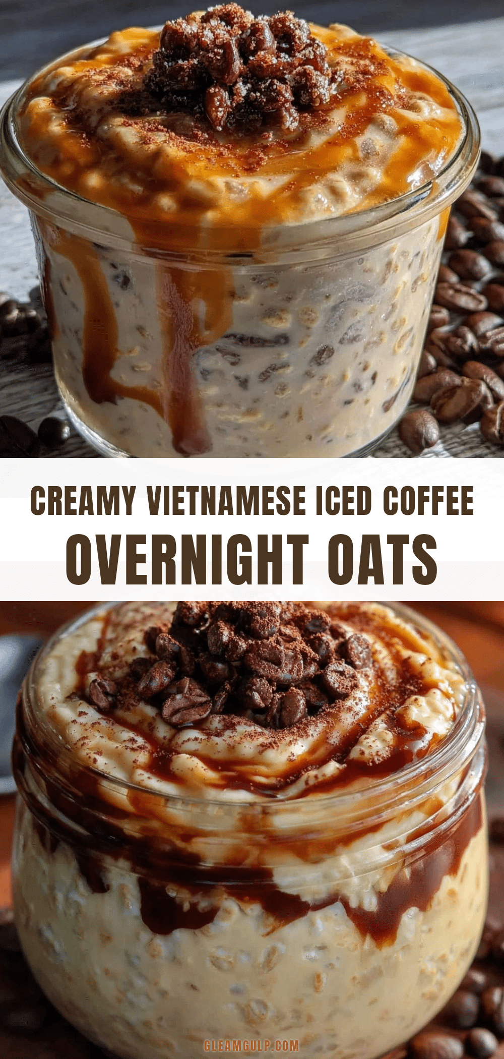 creamy vietnamese iced coffee overnight oats recipe