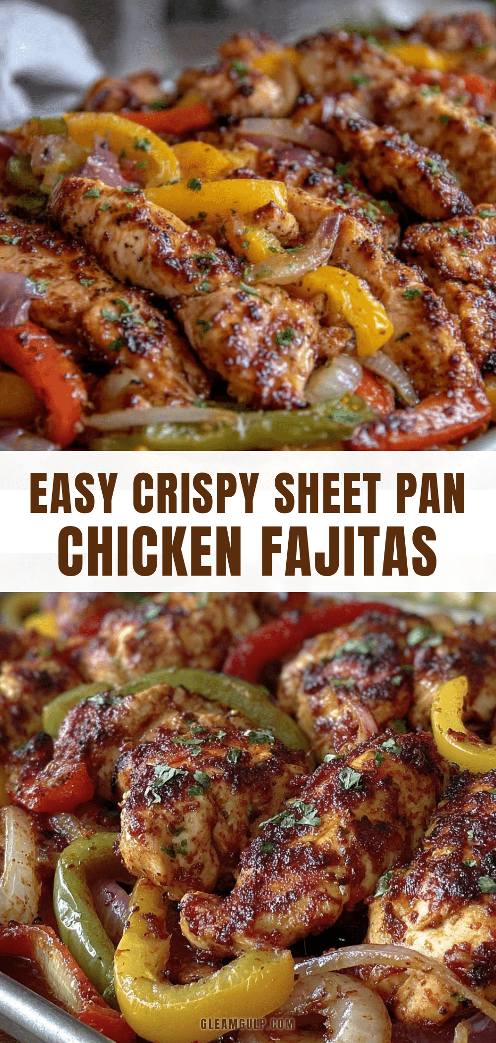crispy sheet pan chicken fajitas recipe
