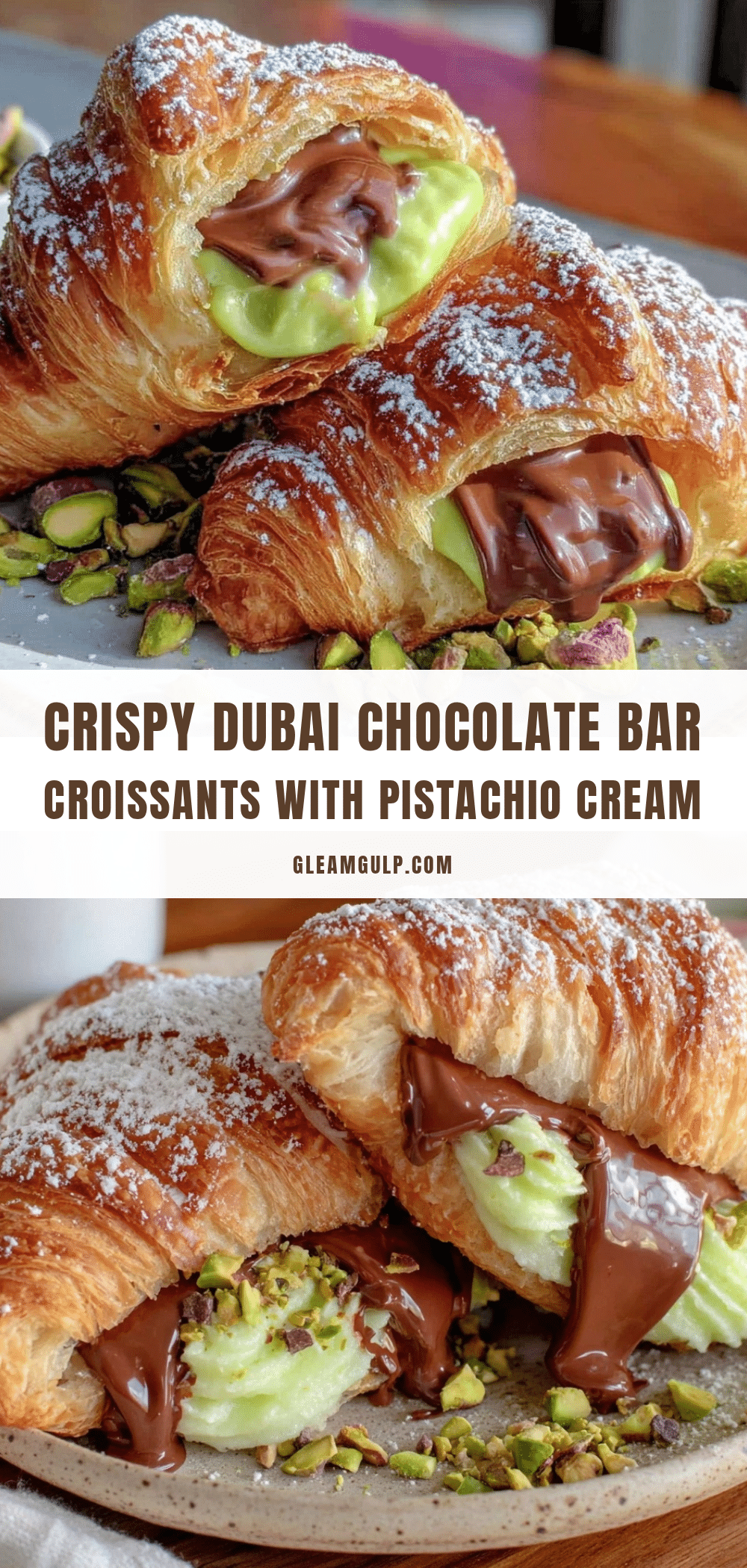 crispy viral dubai chocolate bar croissants recipe