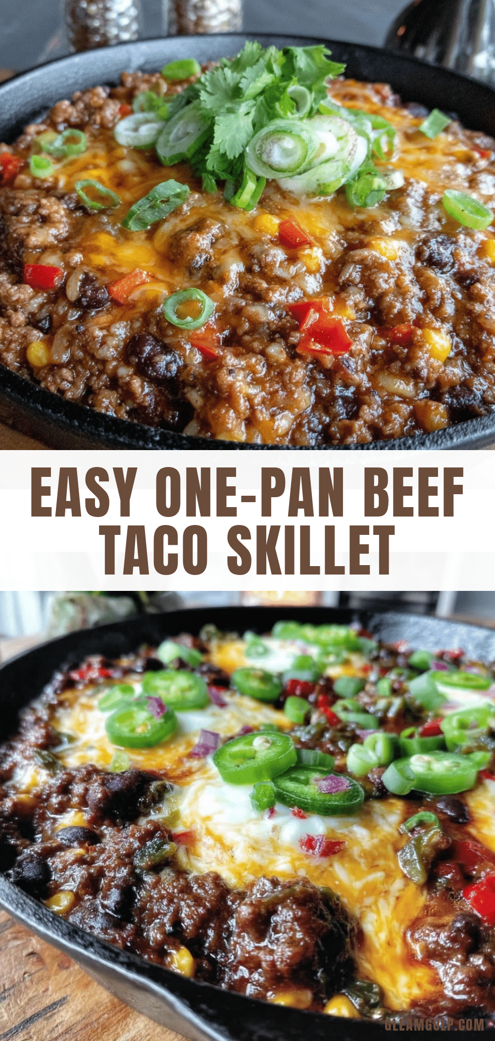 easy beef taco skillet recipe