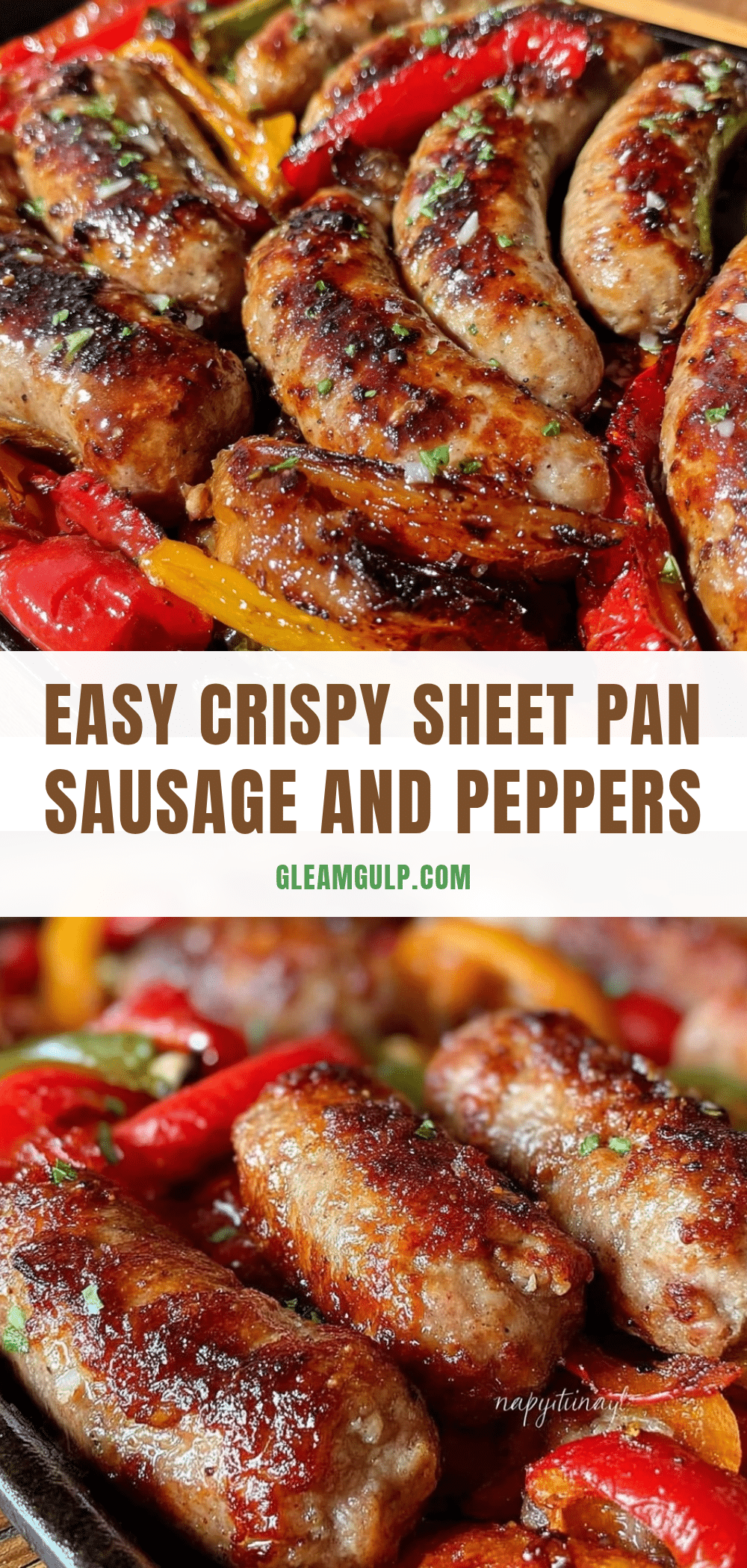 easy crispy sheet pan sausage and peppers recipe