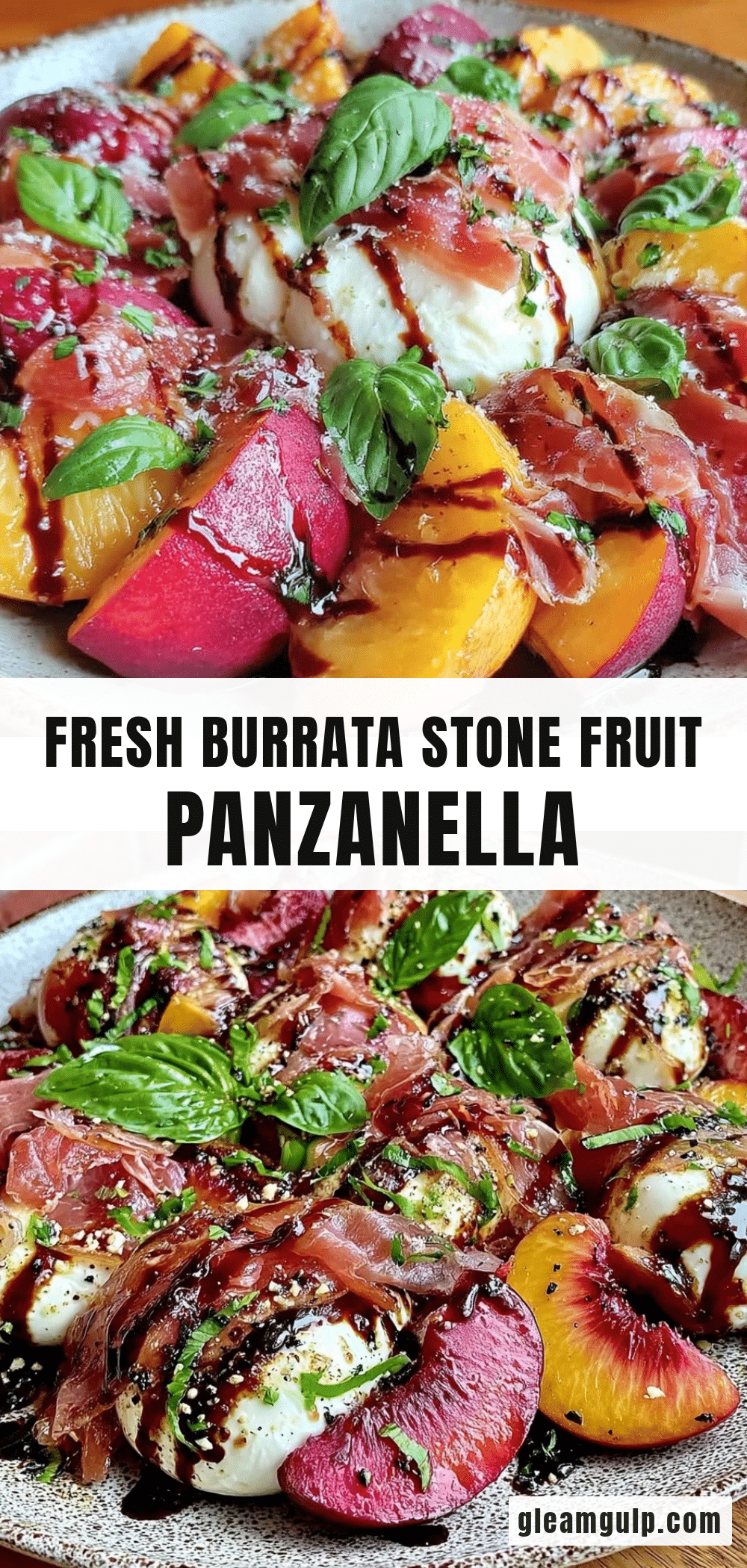 Fresh Burrata and Stone Fruit Panzanella recipe
