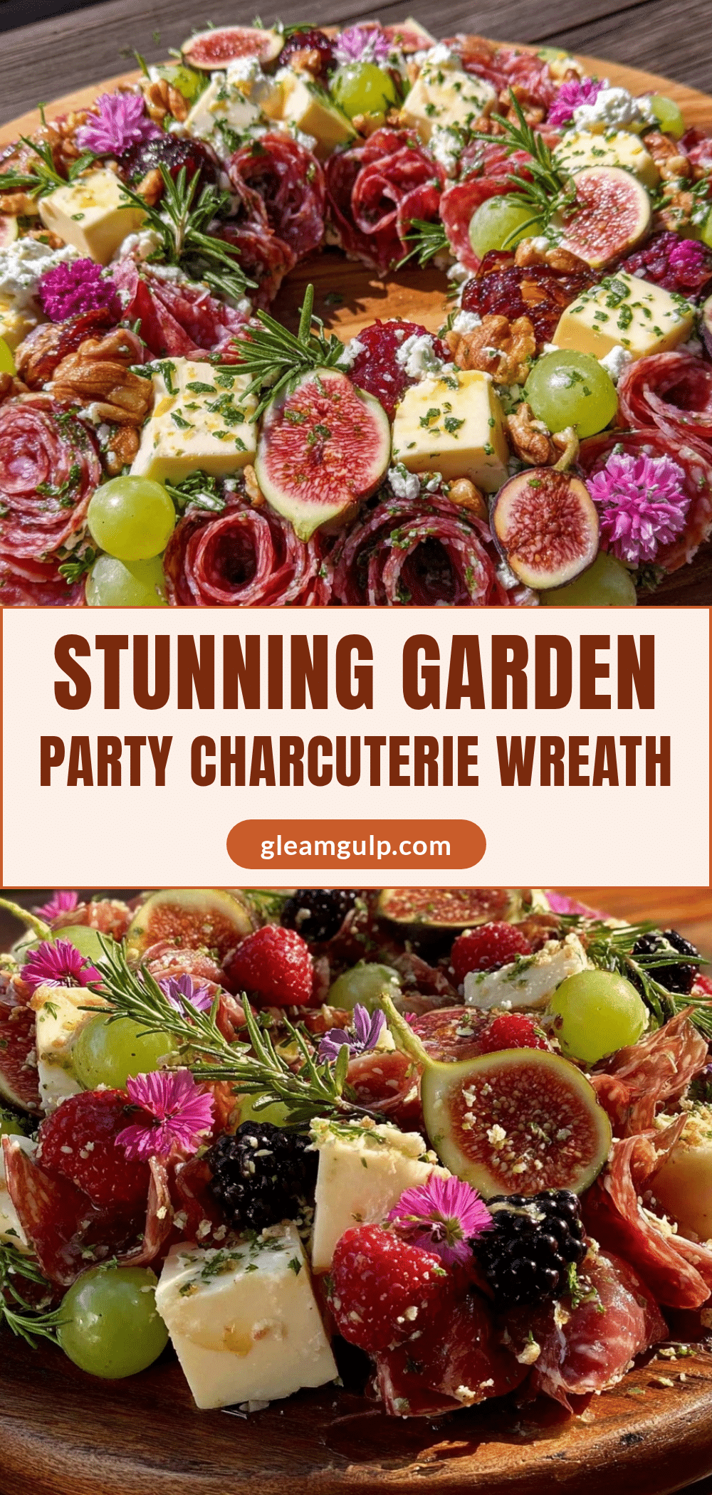 garden party charcuterie wreath recipe