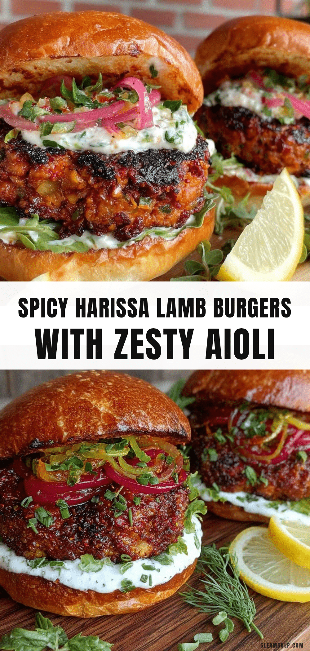 harissa lamb burgers recipe