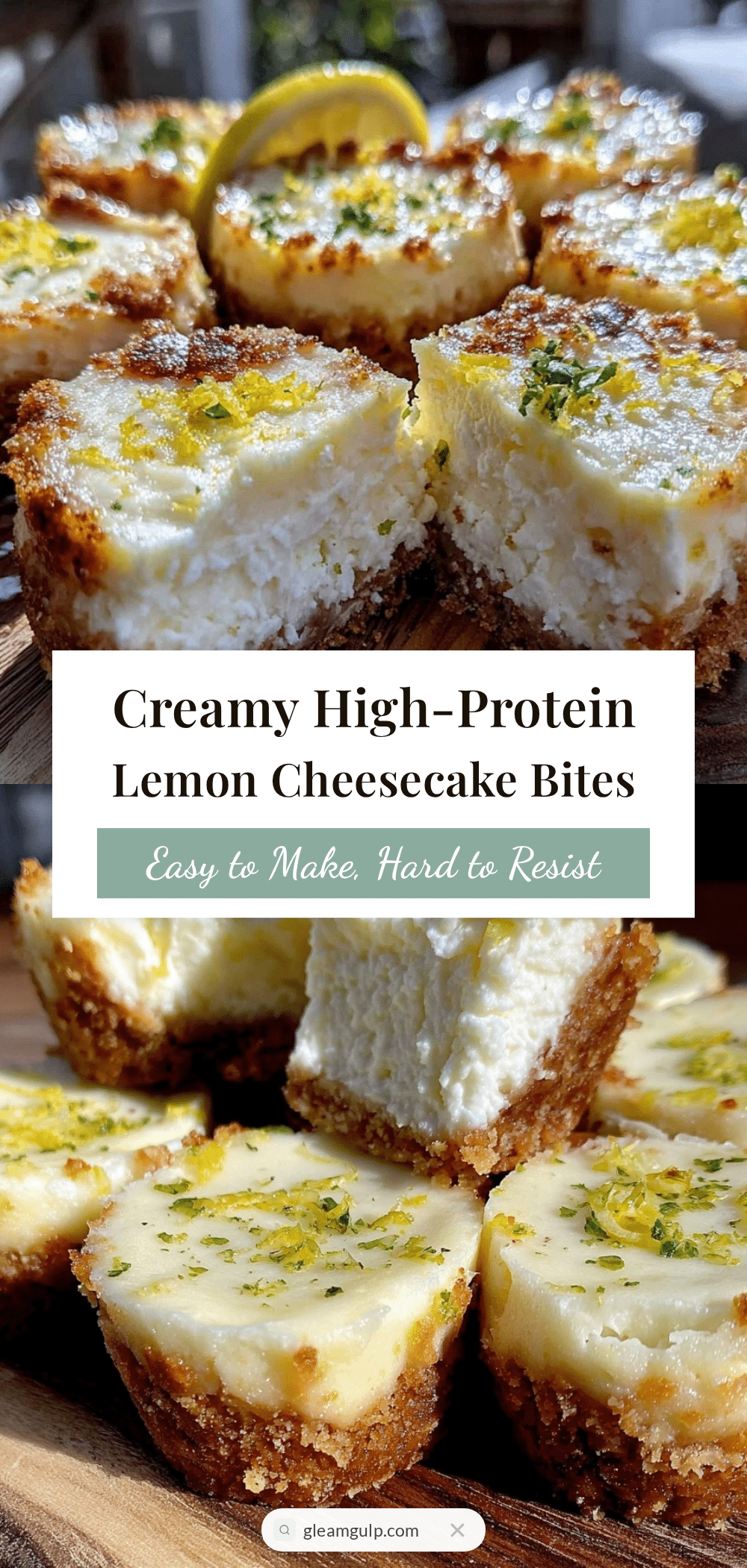 Healthy High-Protein Cottage Cheese Lemon Cheesecake Bites recipe