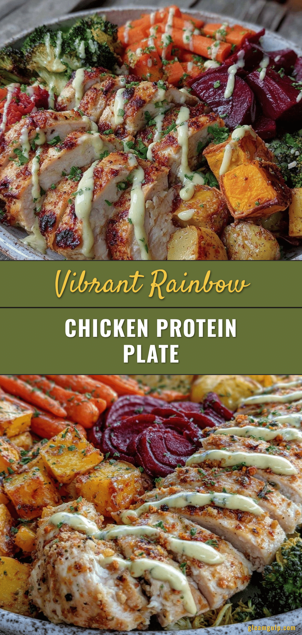 healthy rainbow protein plate recipe
