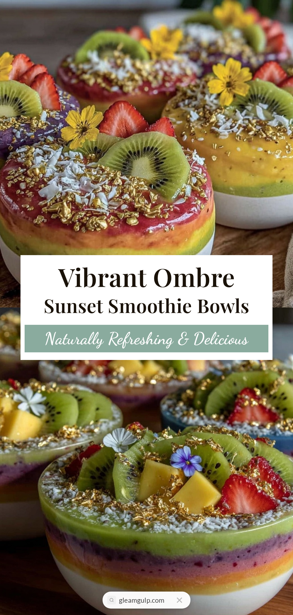 ombre sunset smoothie bowls recipe