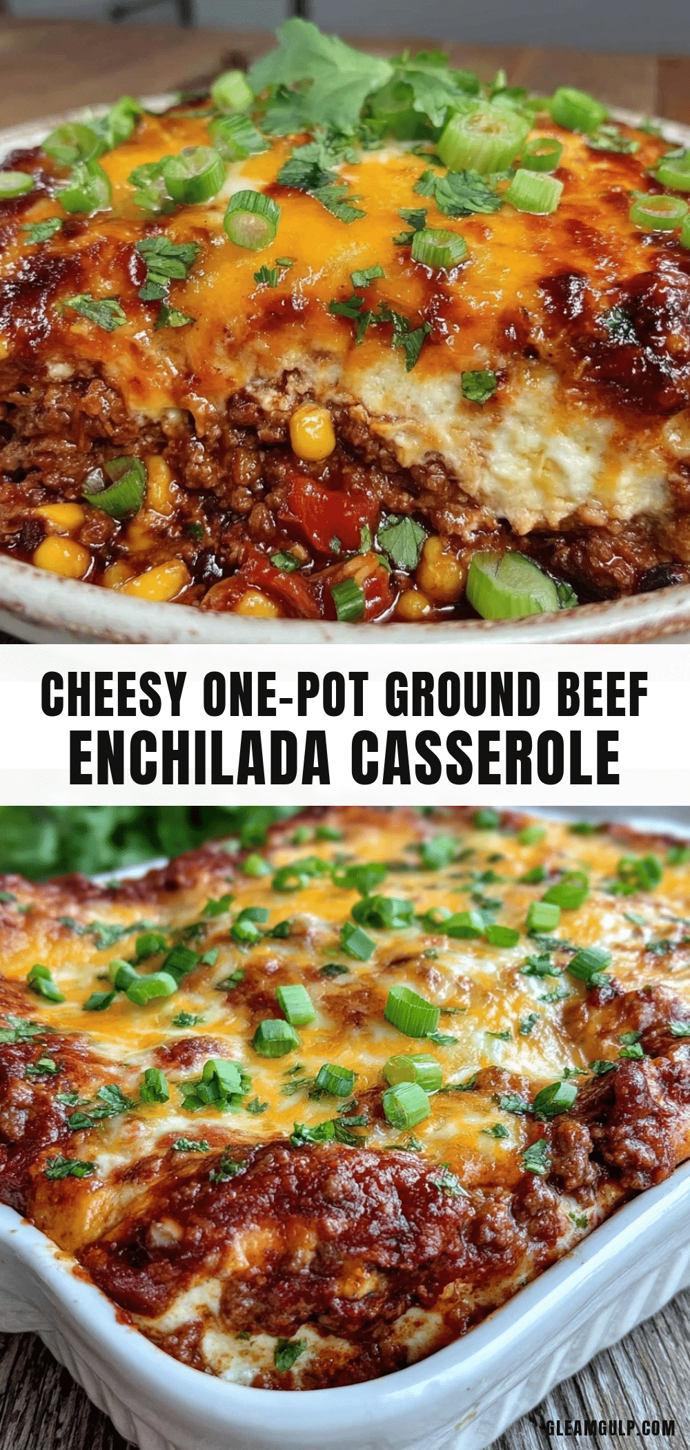 one-pot ground beef enchilada casserole recipe
