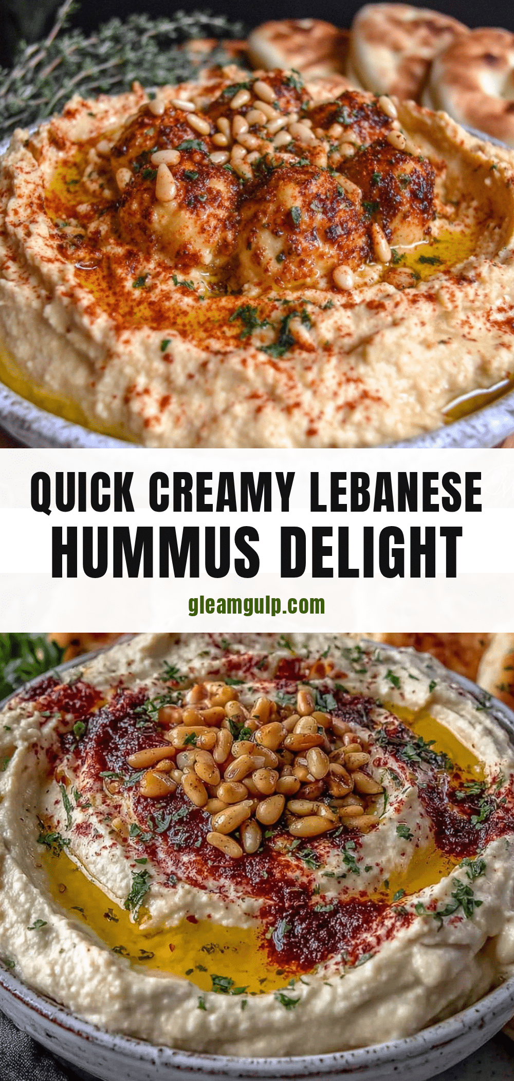 quick creamy Lebanese hummus recipe