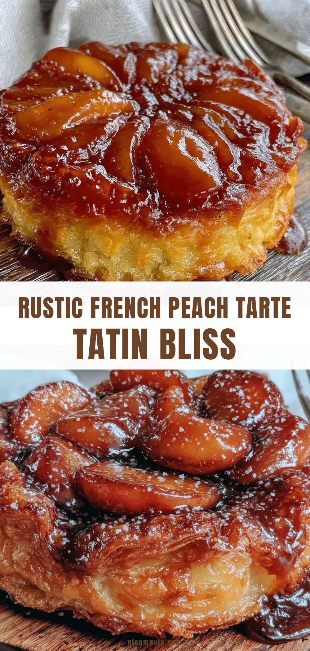 rustic French peach tarte tatin recipe