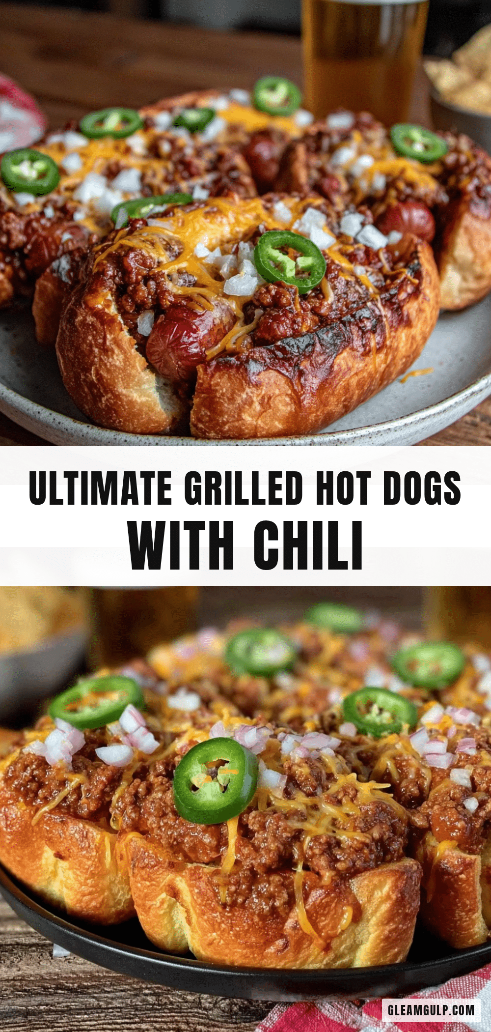 savory grilled hot dogs with homemade chili recipe