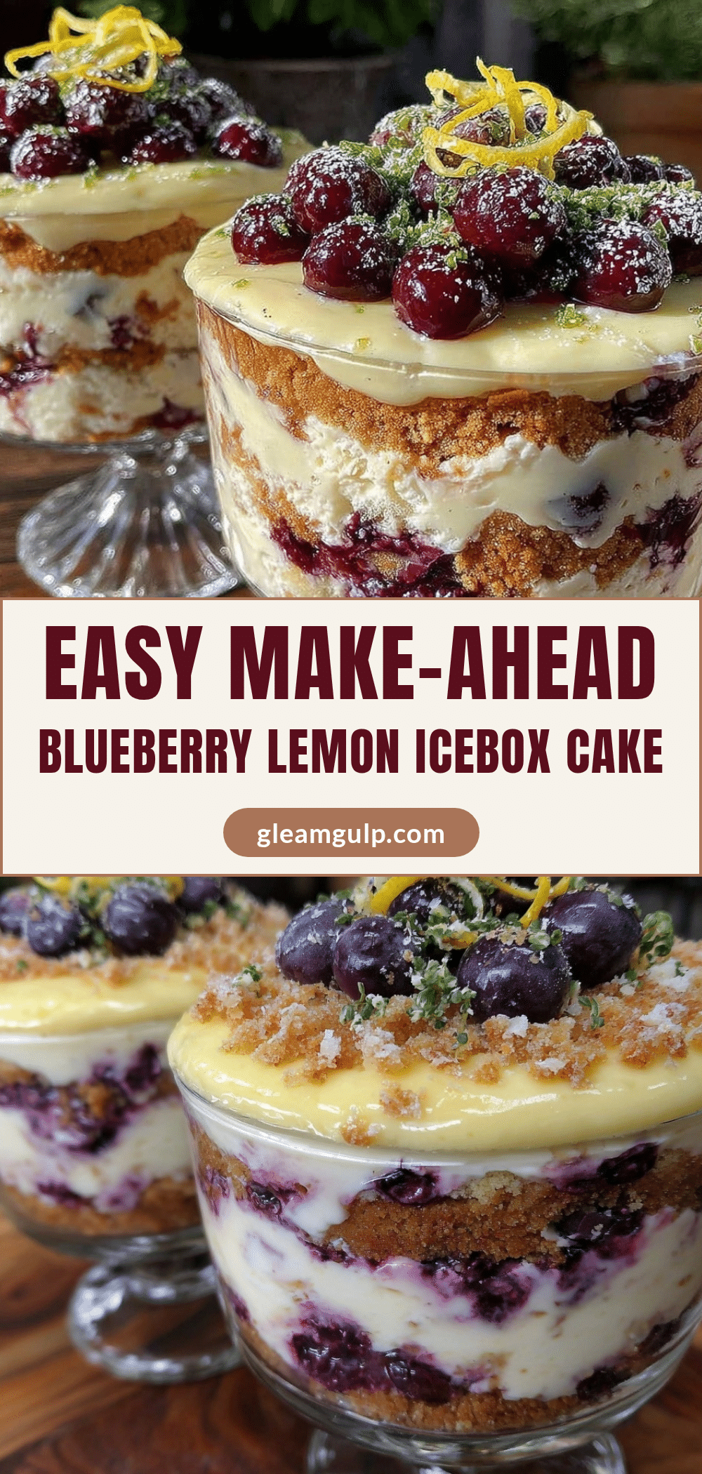 blueberry lemon icebox cake recipe