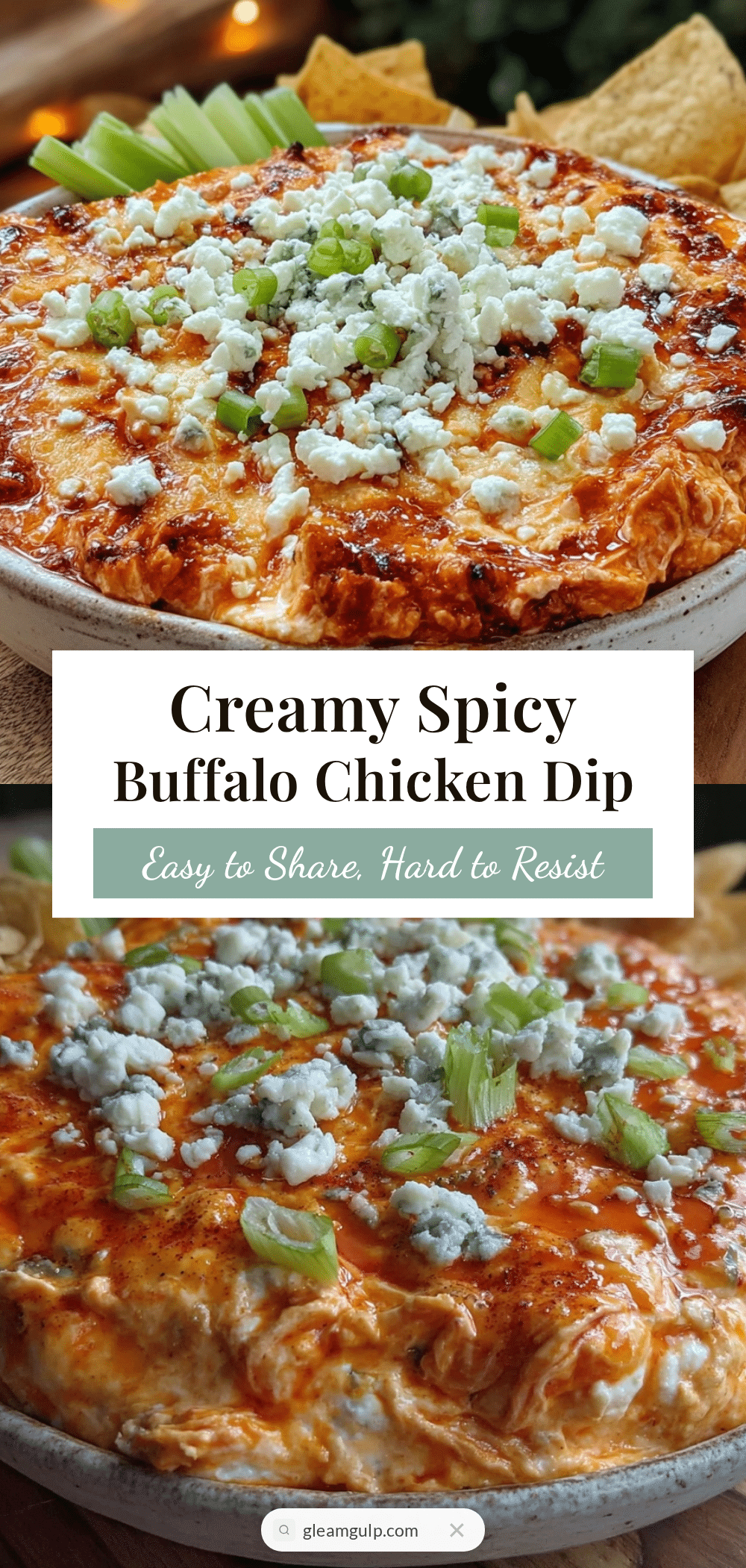 creamy buffalo chicken dip recipe