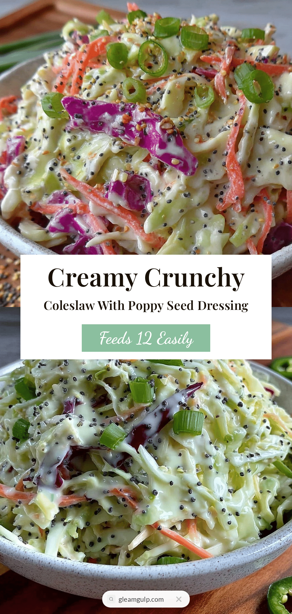 creamy coleslaw with poppy seed dressing recipe