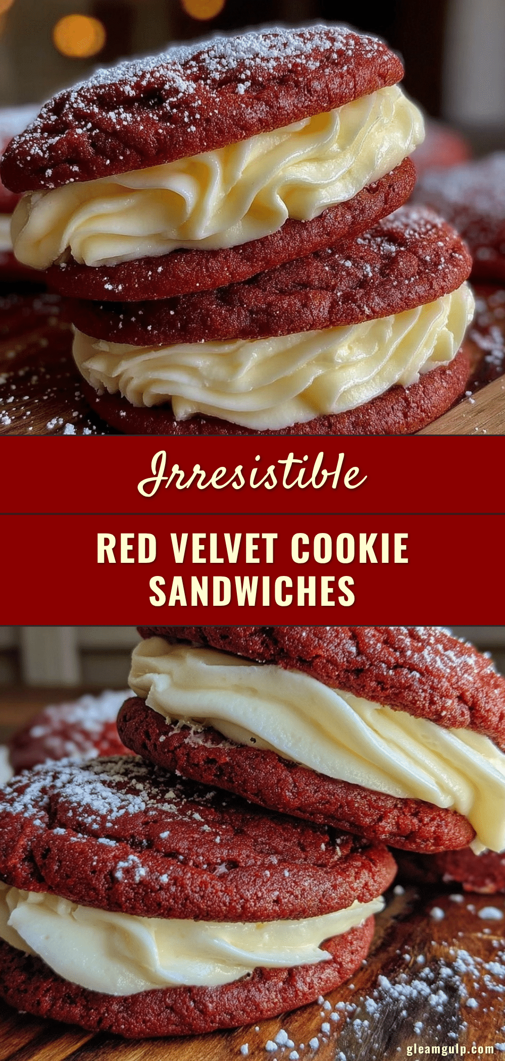 Creamy Red Velvet Cookie Sandwiches recipe