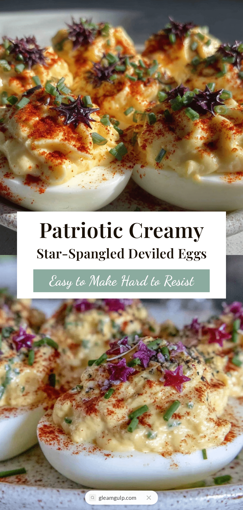 creamy star-spangled deviled eggs recipe