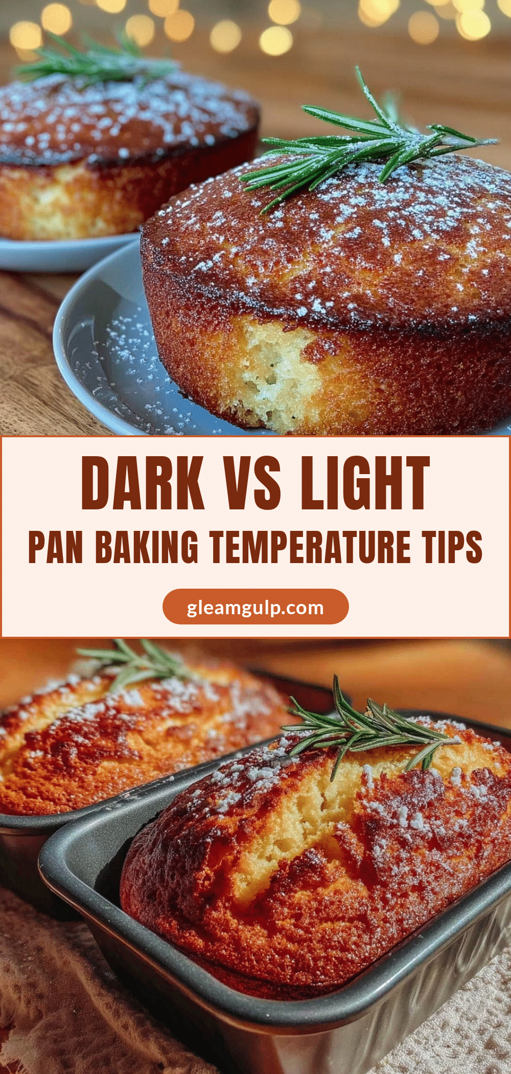 dark vs light pan baking temperature recipe