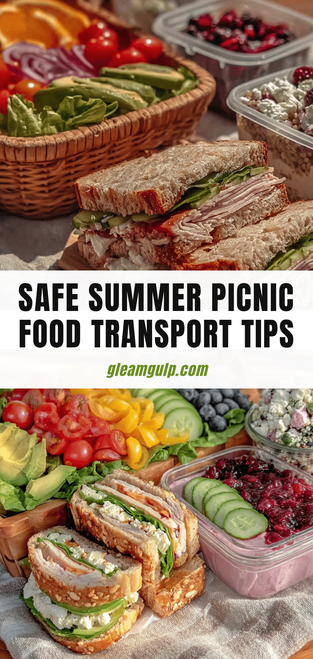 fresh safe summer picnic food transport recipe