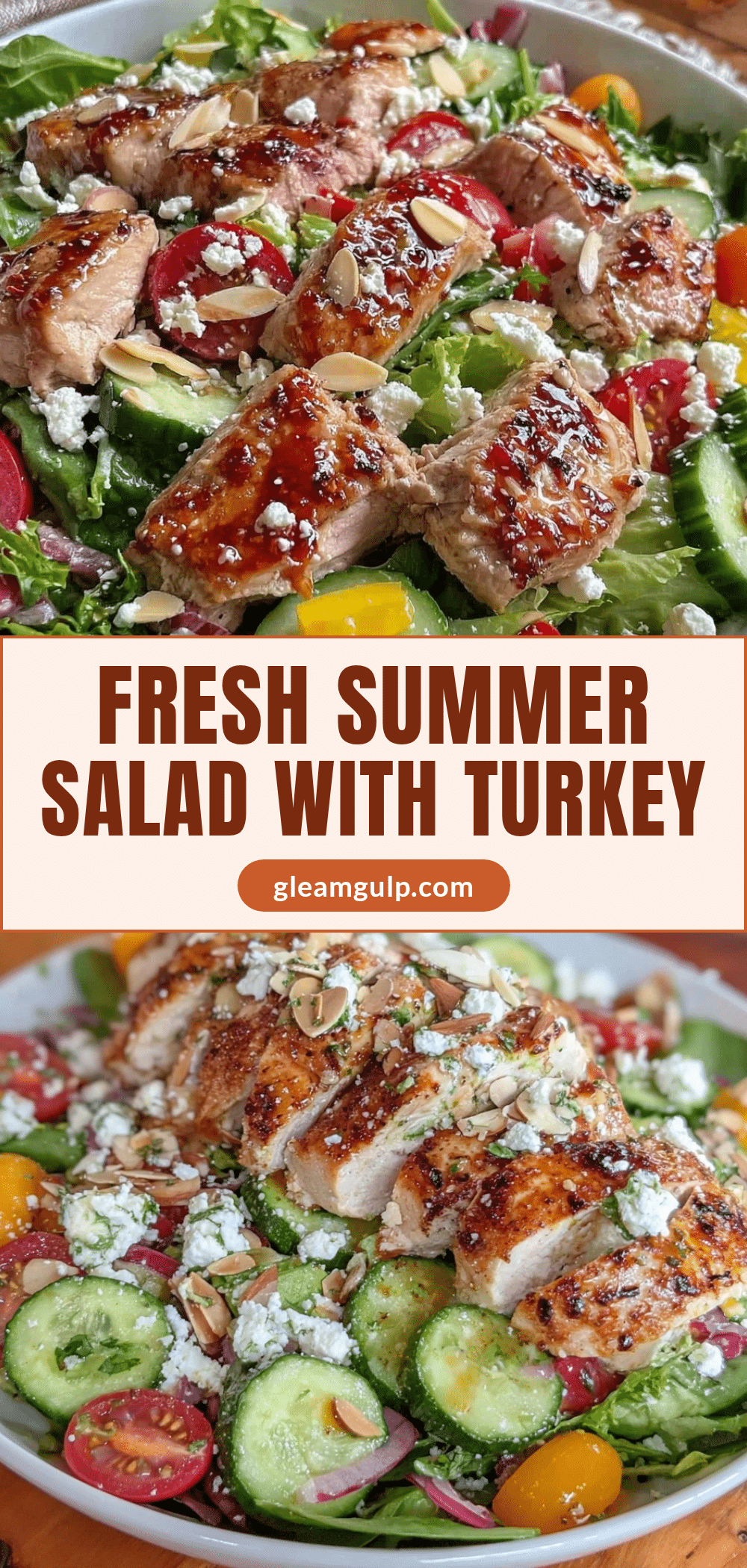 fresh summer salad with turkey protein swap recipe