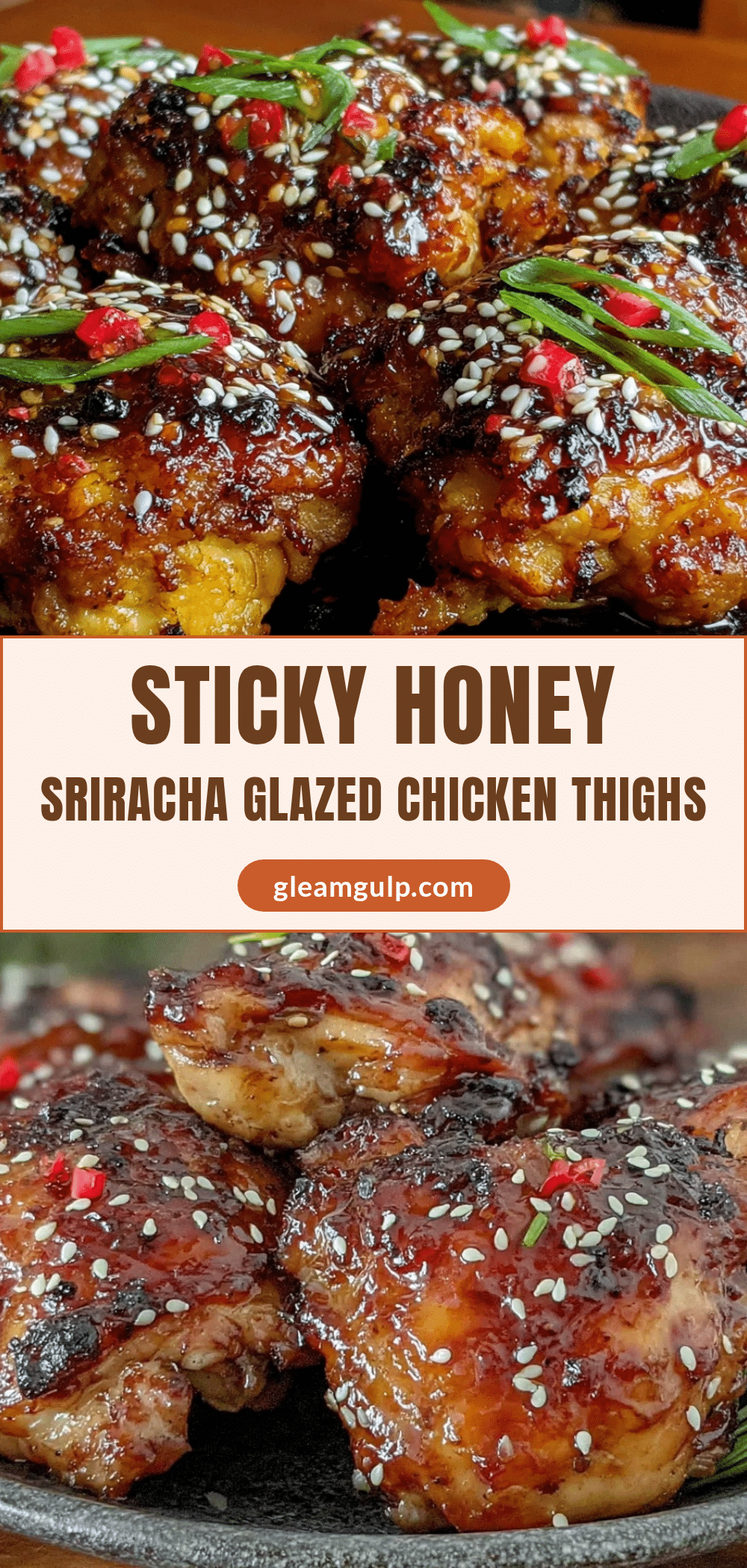 honey sriracha glazed chicken thighs recipe