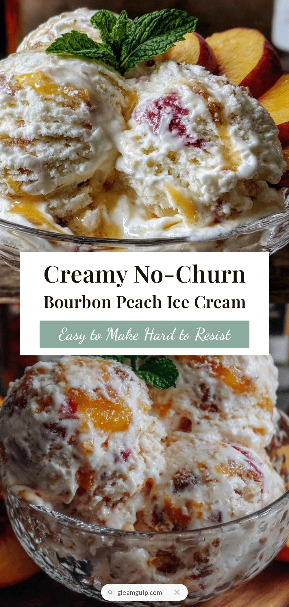 no-churn bourbon peach ice cream recipe