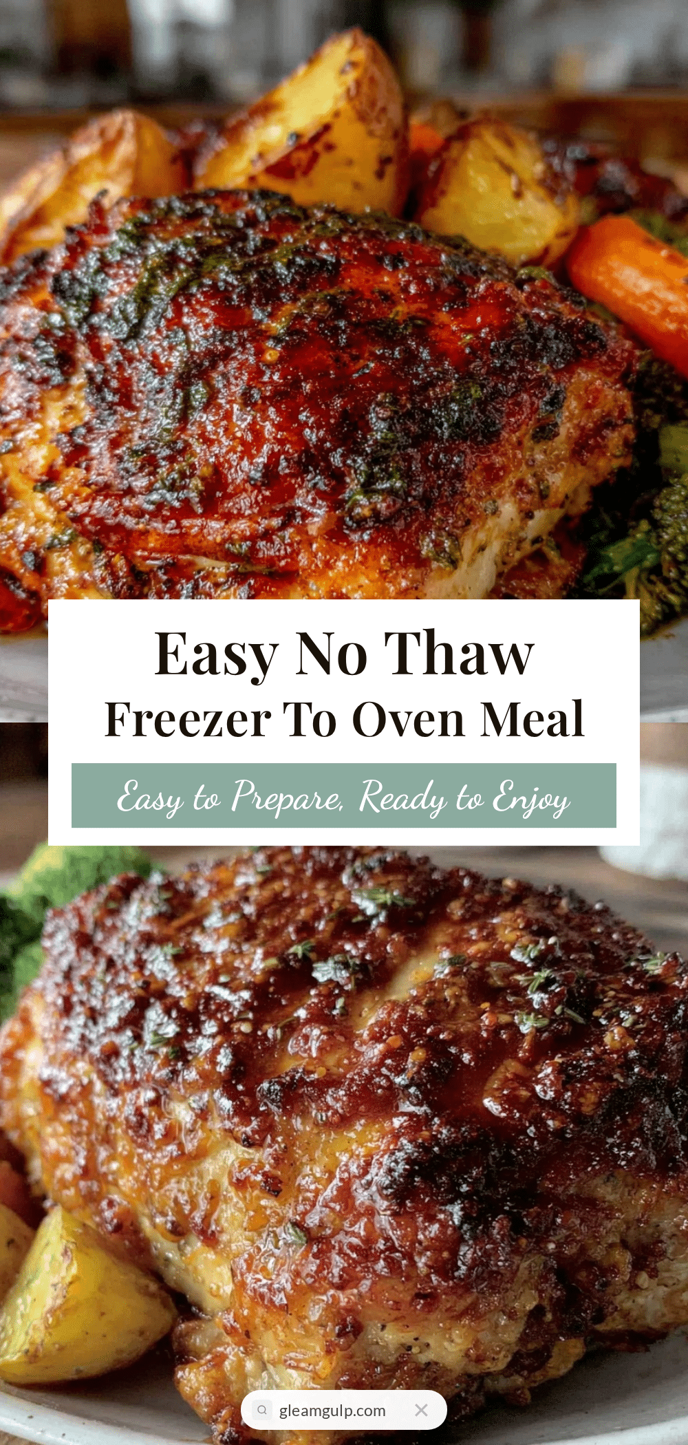 no thaw freezer to oven chicken and veggie meal recipe