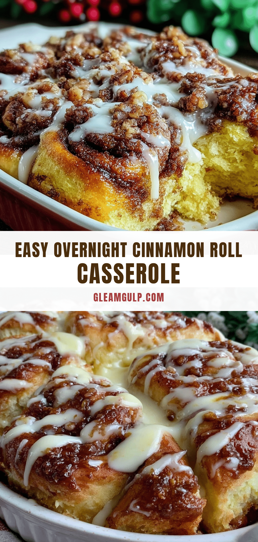 overnight cinnamon roll casserole recipe