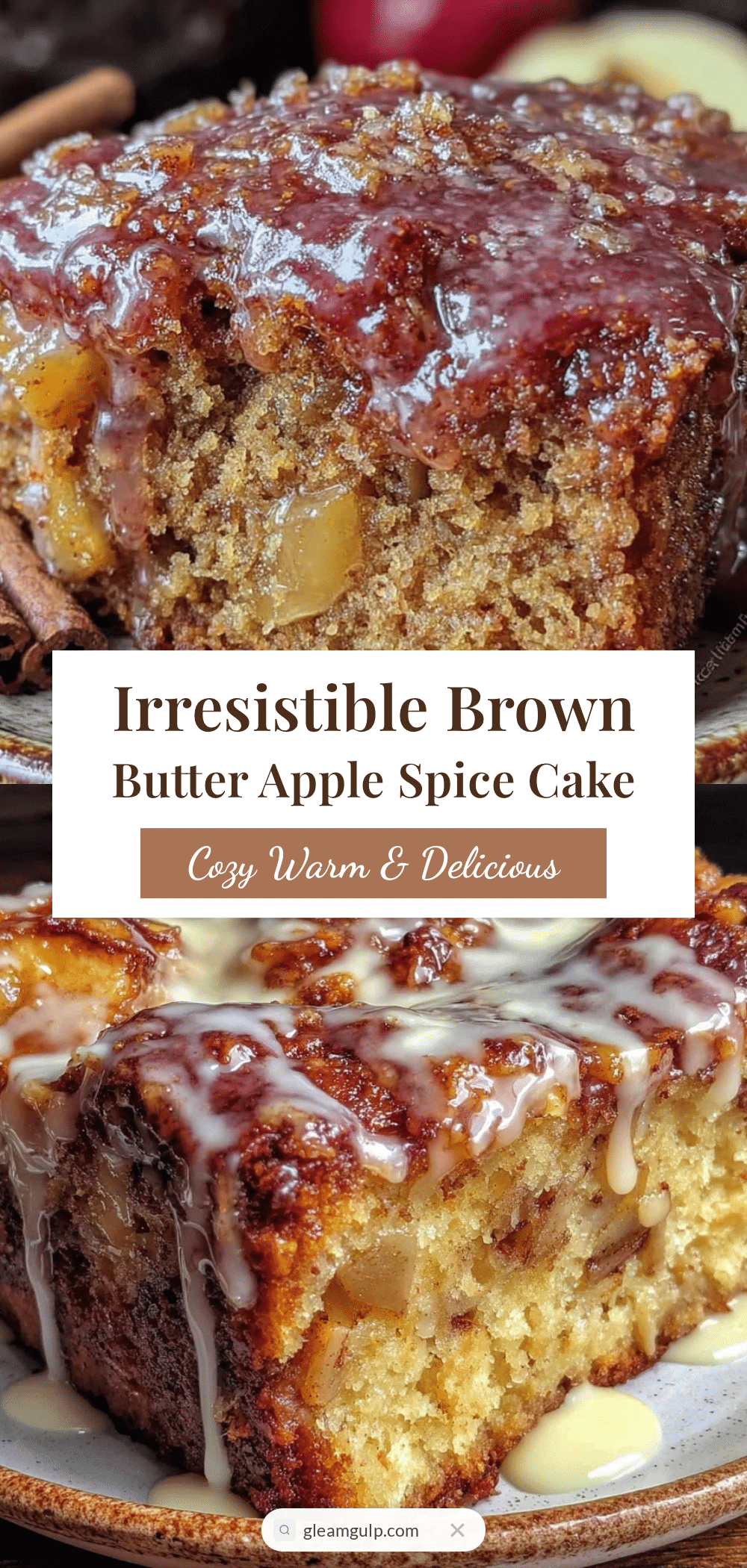 brown butter apple spice snack cake recipe