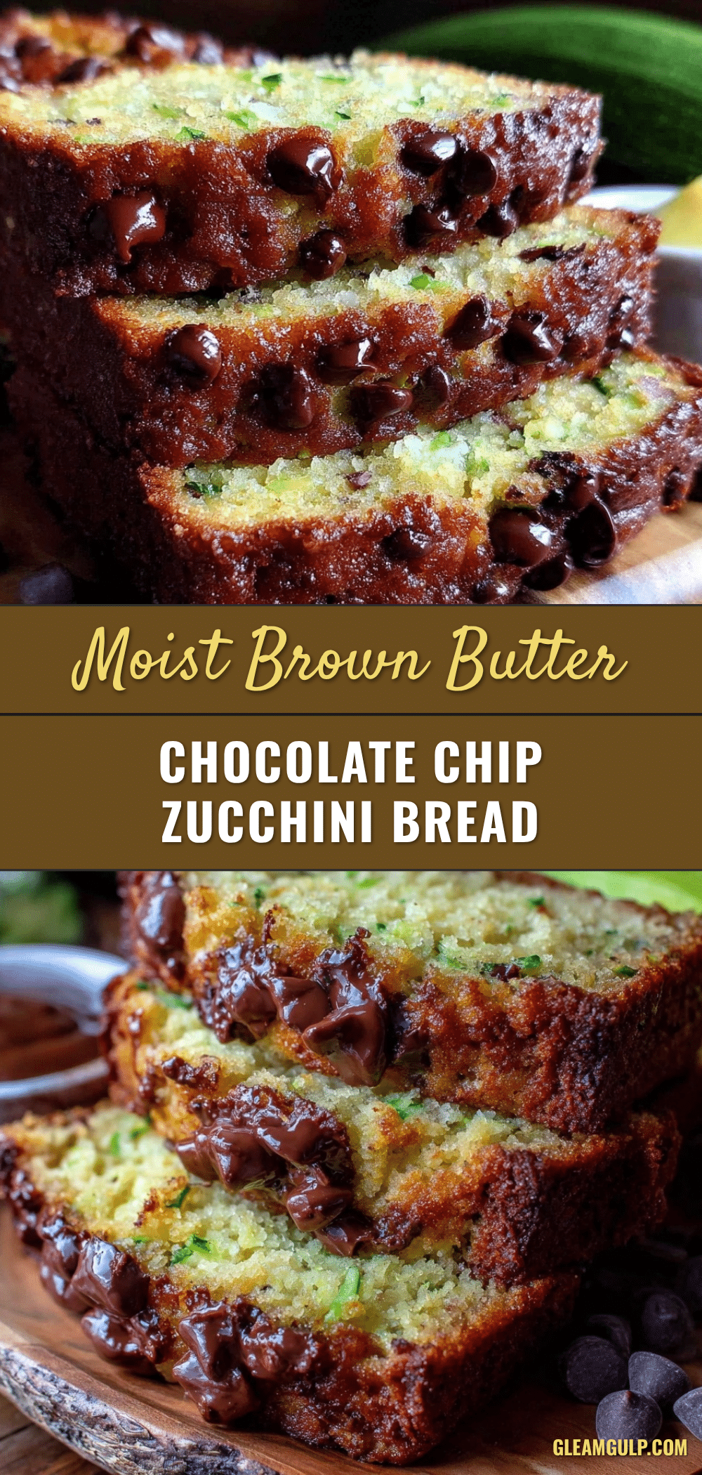 brown butter chocolate chip zucchini bread recipe