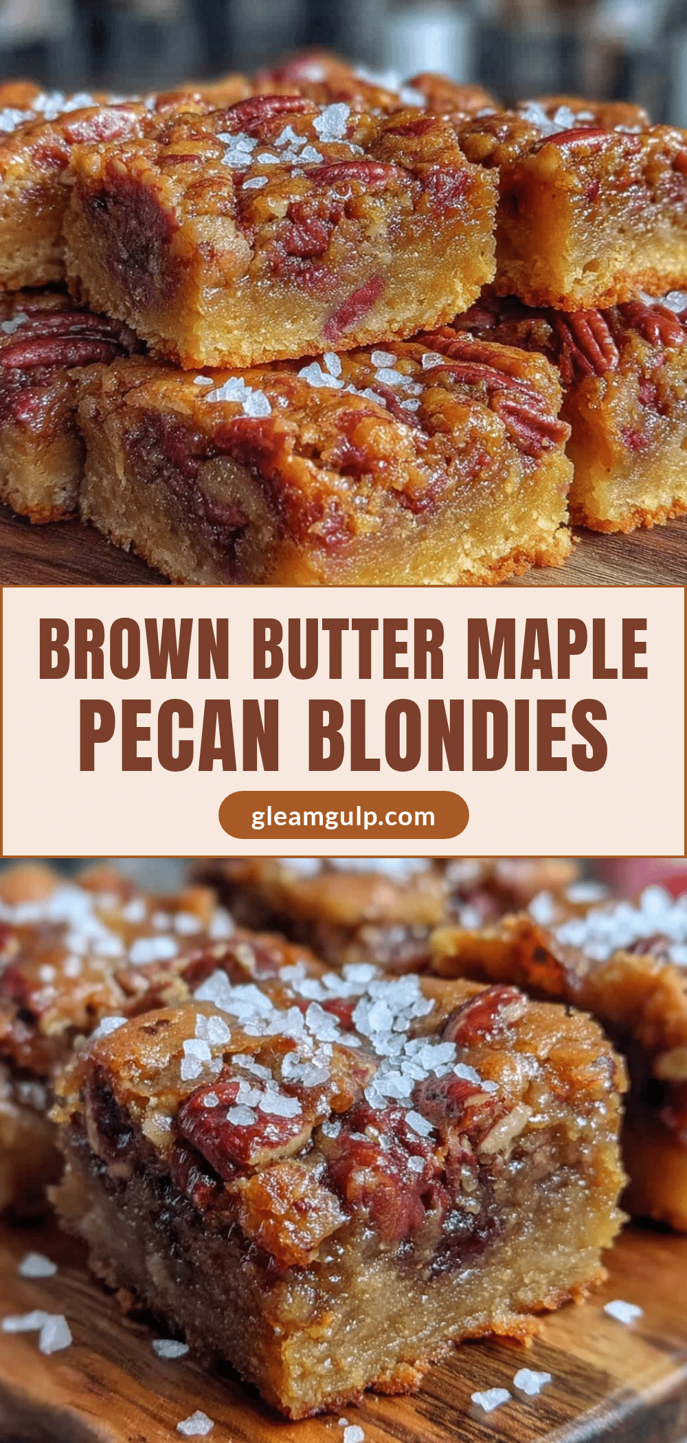 brown butter maple pecan blondies recipe