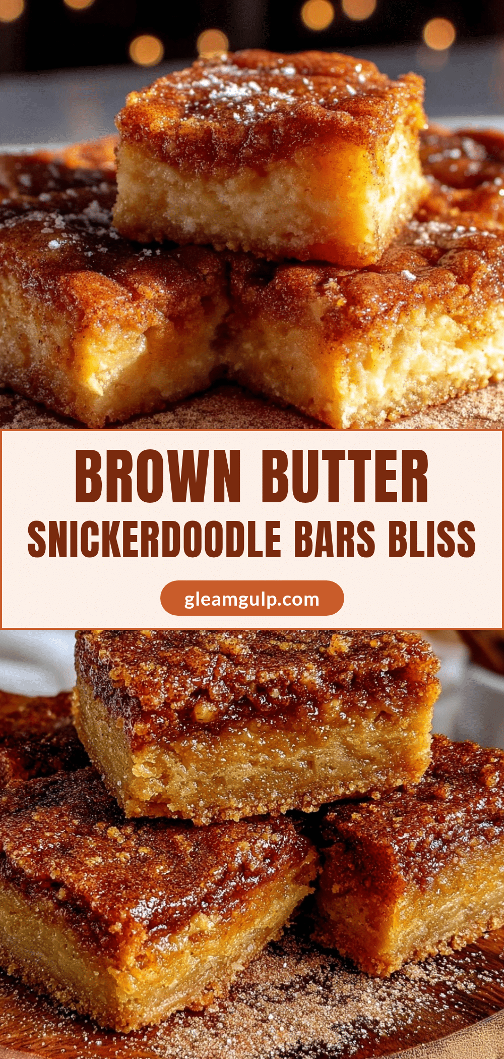 brown butter snickerdoodle bars recipe
