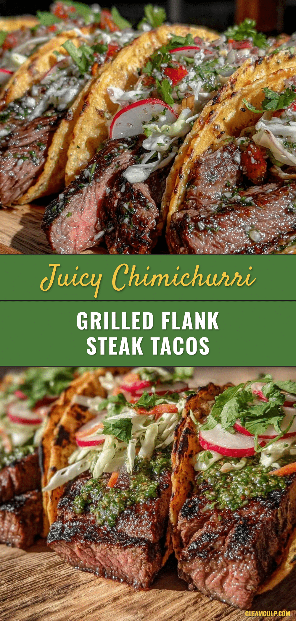 chimichurri grilled flank steak tacos recipe