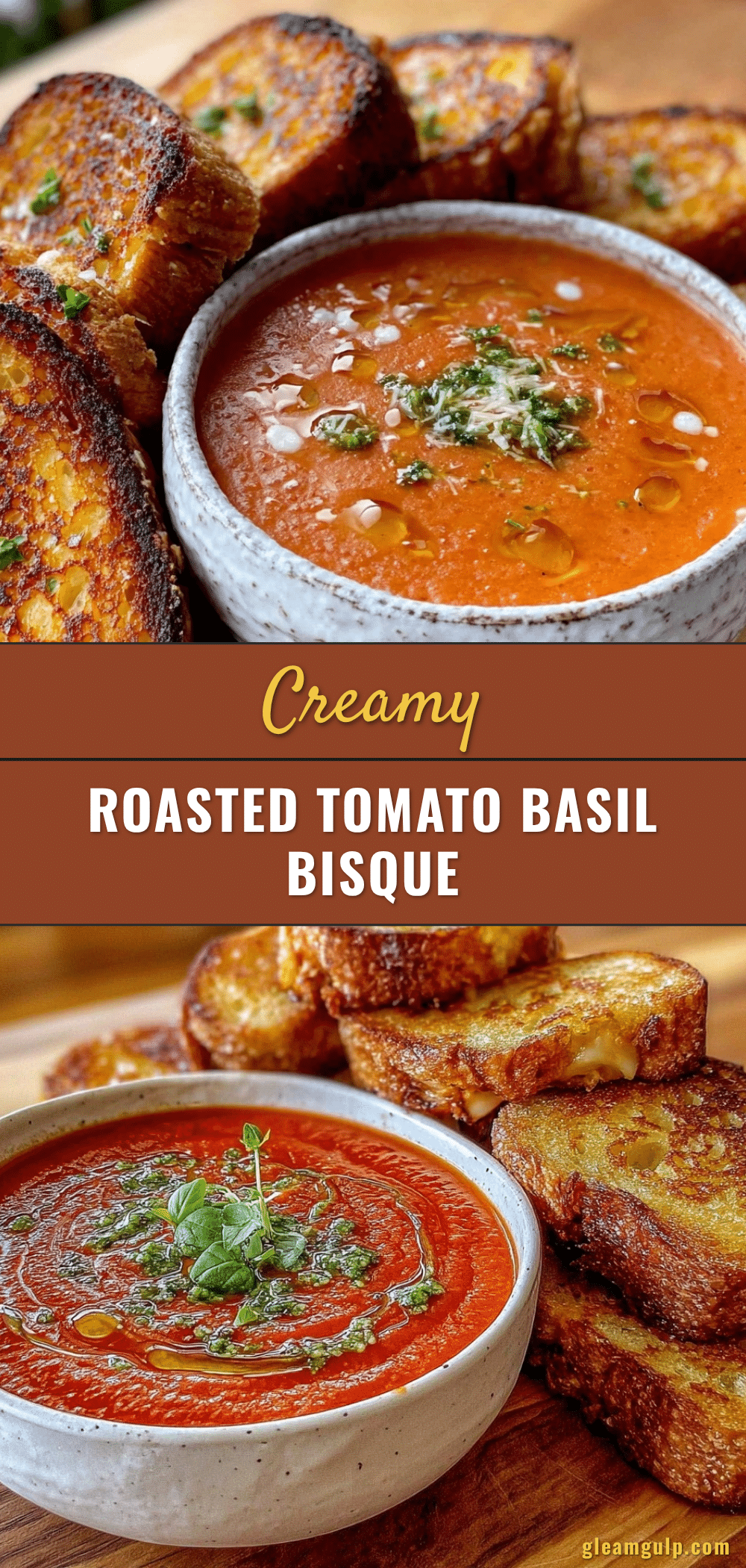 creamy roasted tomato basil bisque recipe