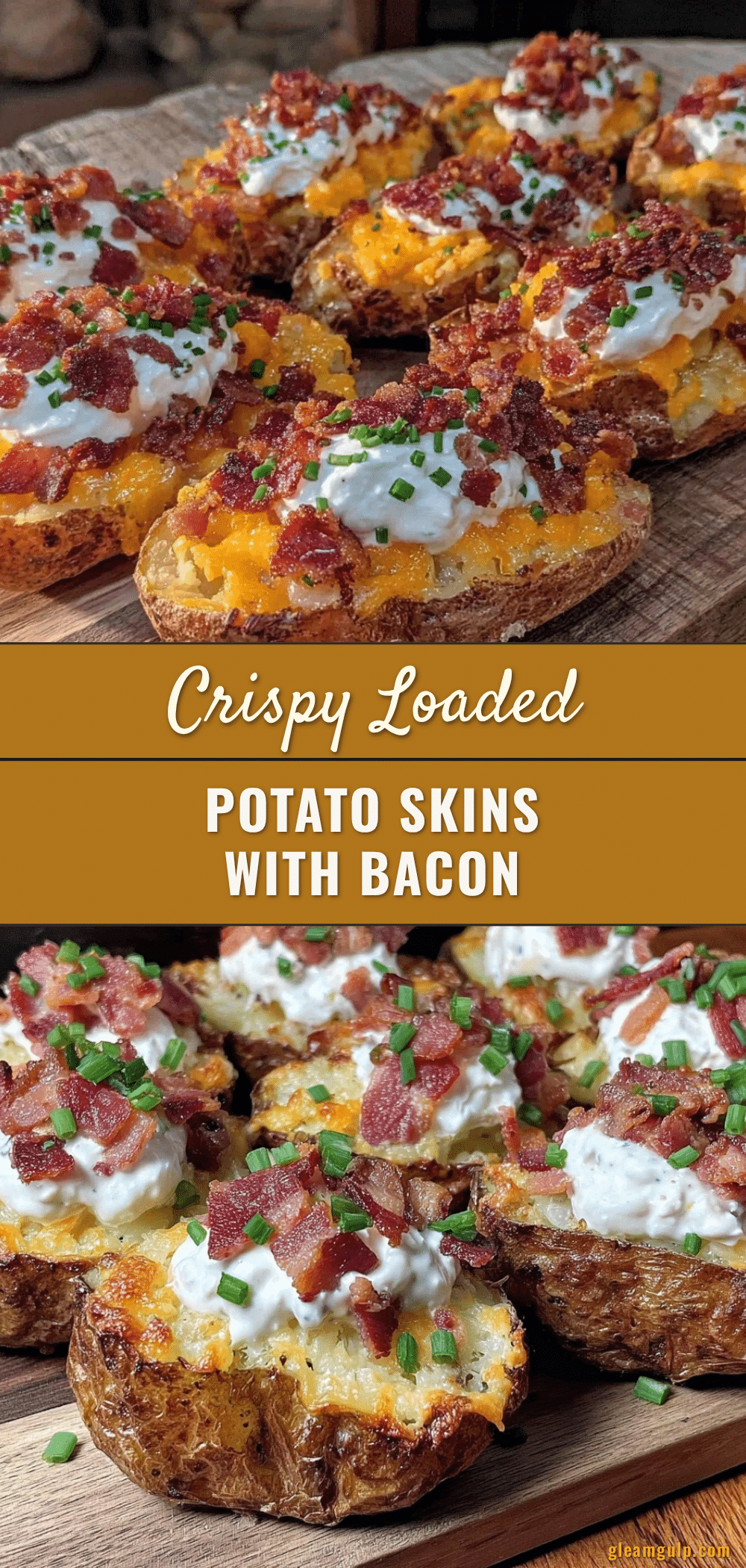 crispy loaded potato skins recipe