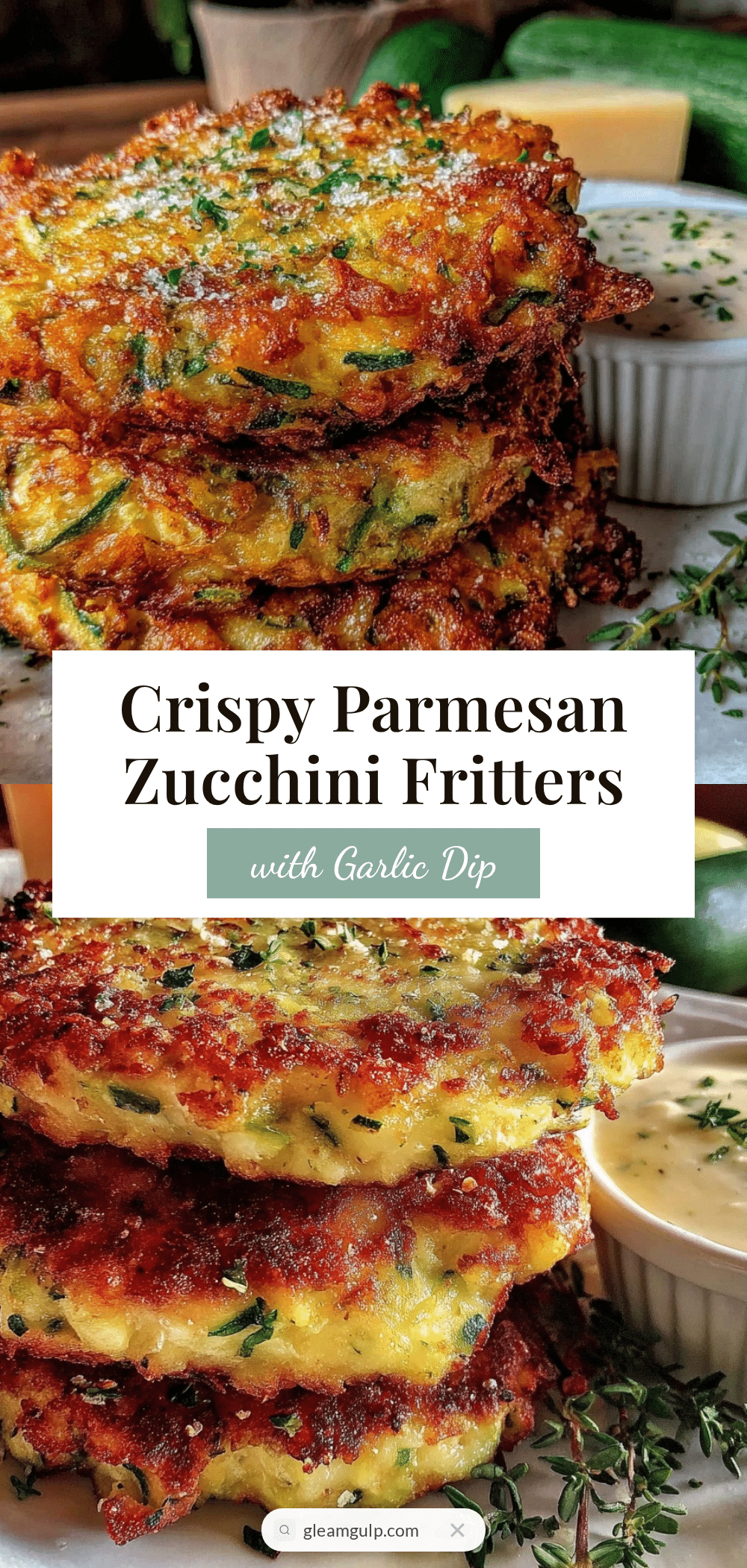 crispy parmesan zucchini fritters recipe