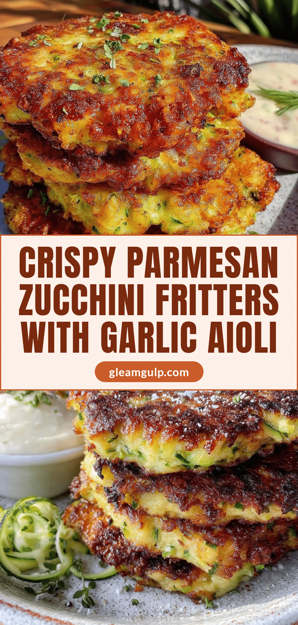 crispy Parmesan zucchini fritters recipe