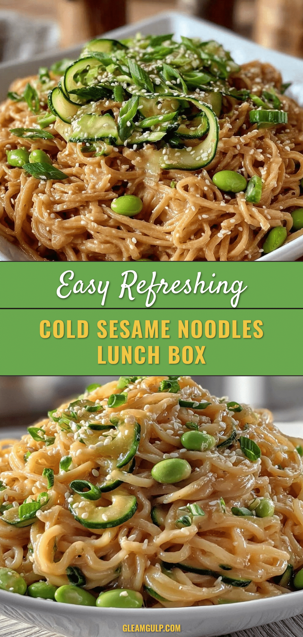 fresh cold sesame noodle lunch box recipe