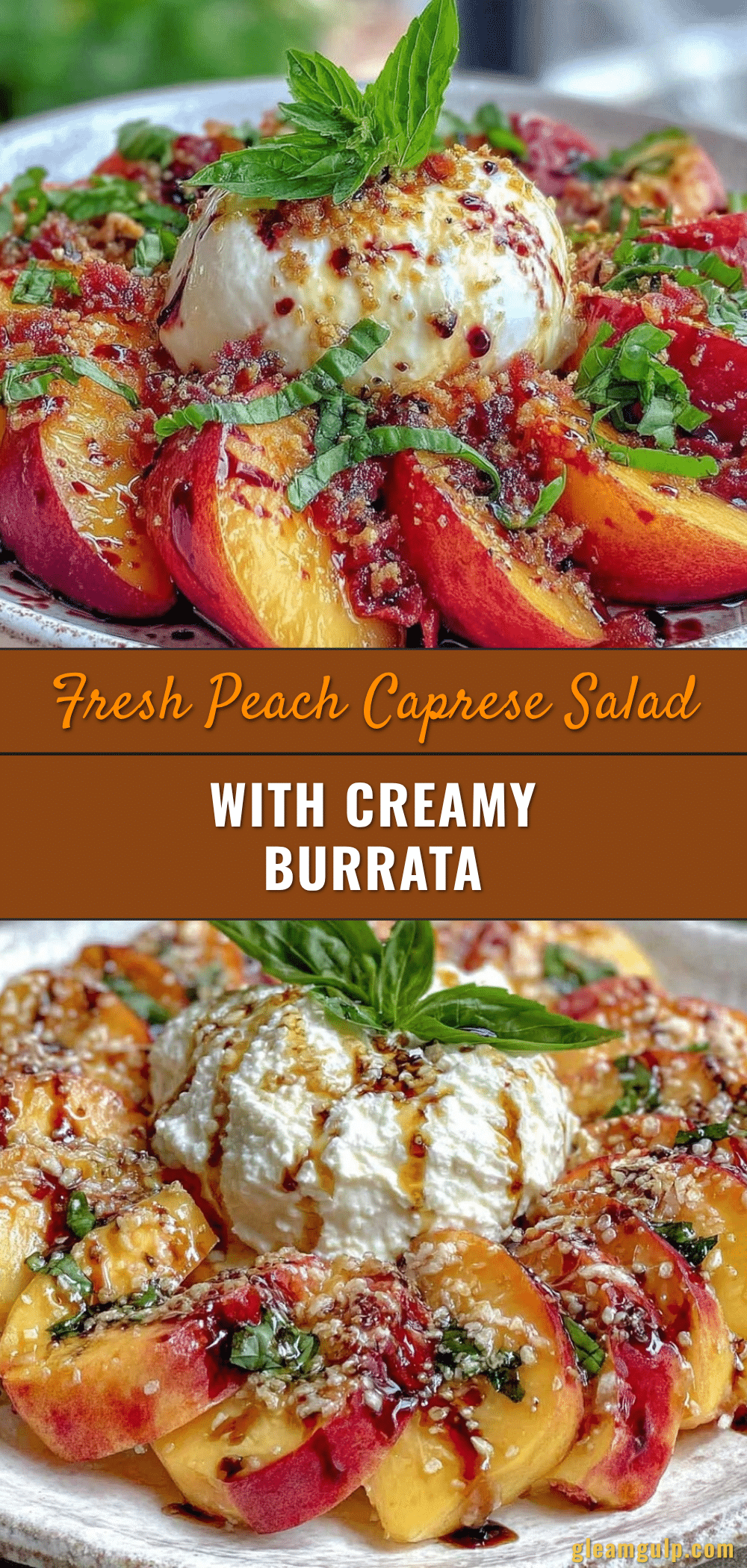 Fresh Peach Caprese Salad recipe