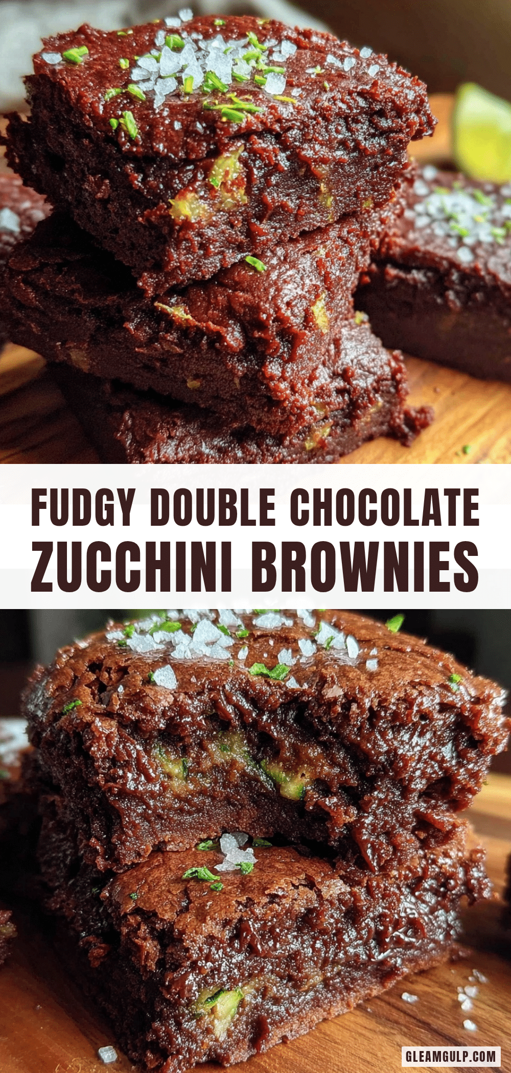 fudgy double chocolate zucchini brownies recipe