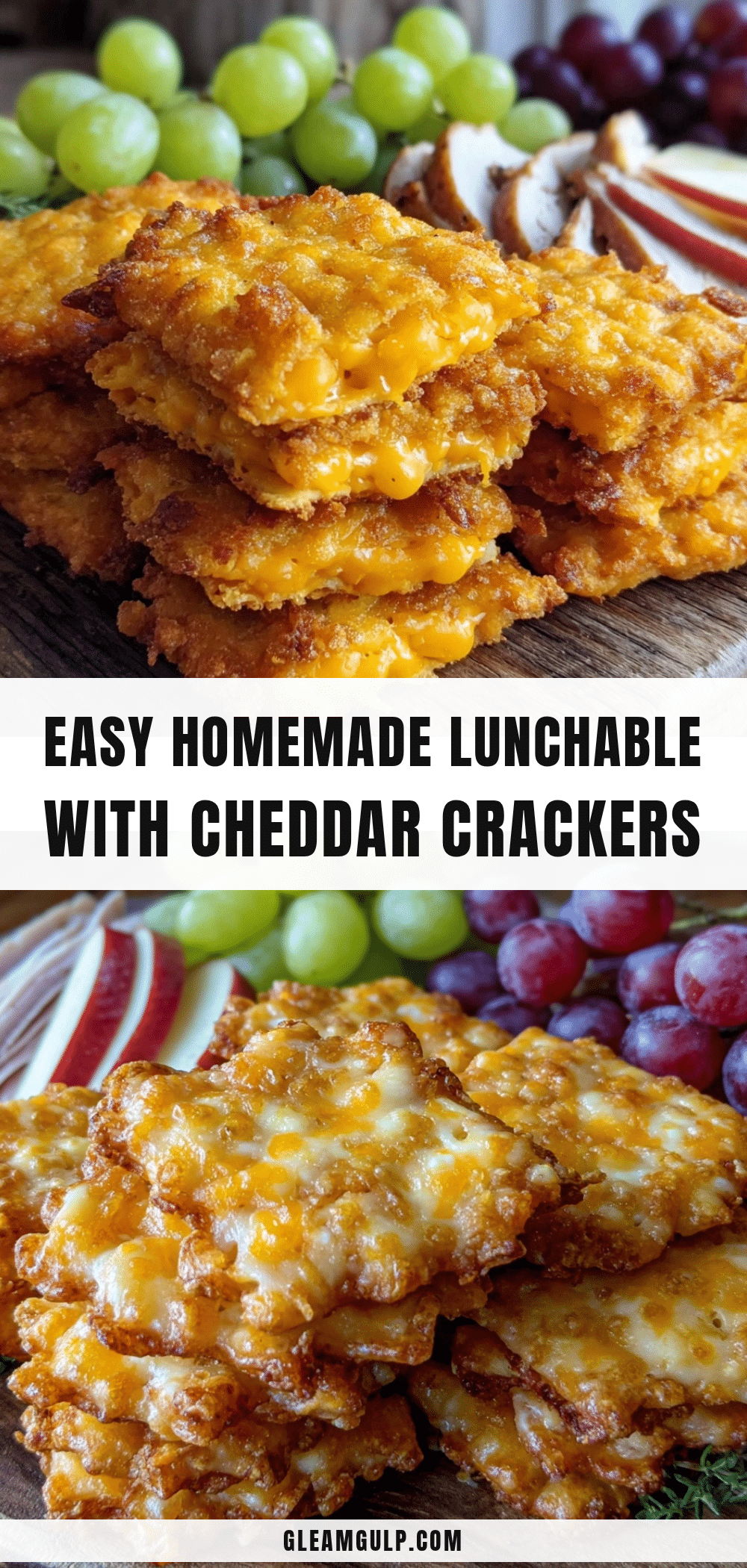 homemade lunchable with cheddar crackers and turkey recipe
