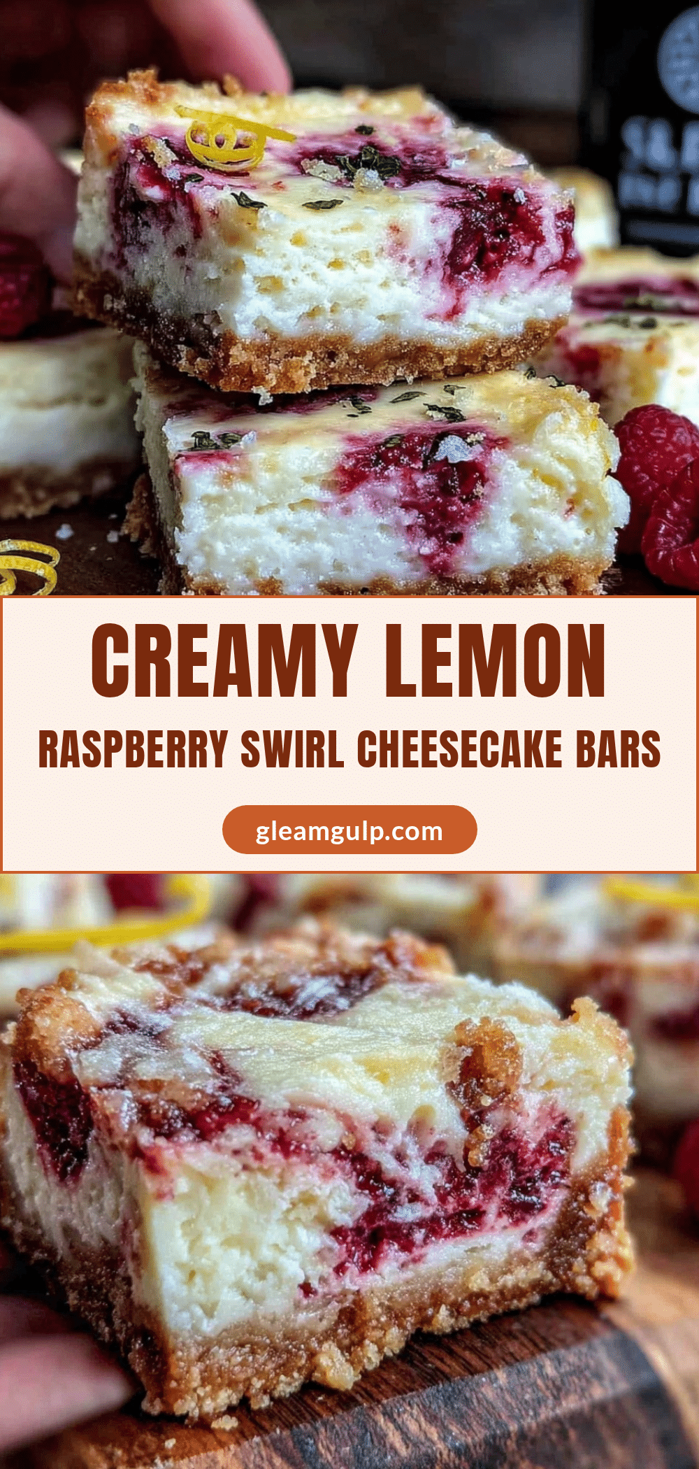 lemon raspberry swirl cheesecake bars recipe