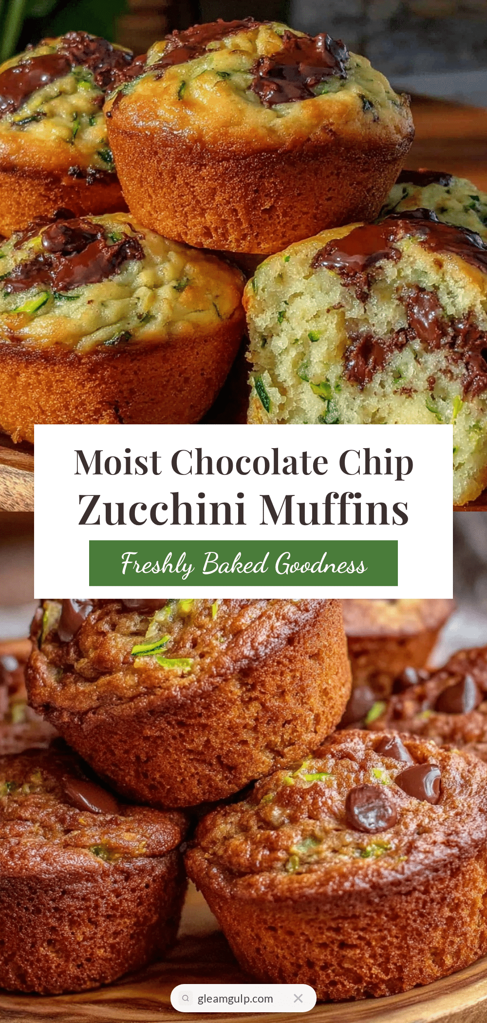 moist chocolate chip zucchini muffins recipe