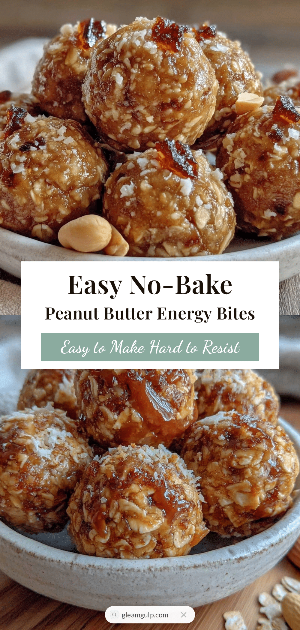 no bake peanut butter oat energy bites recipe